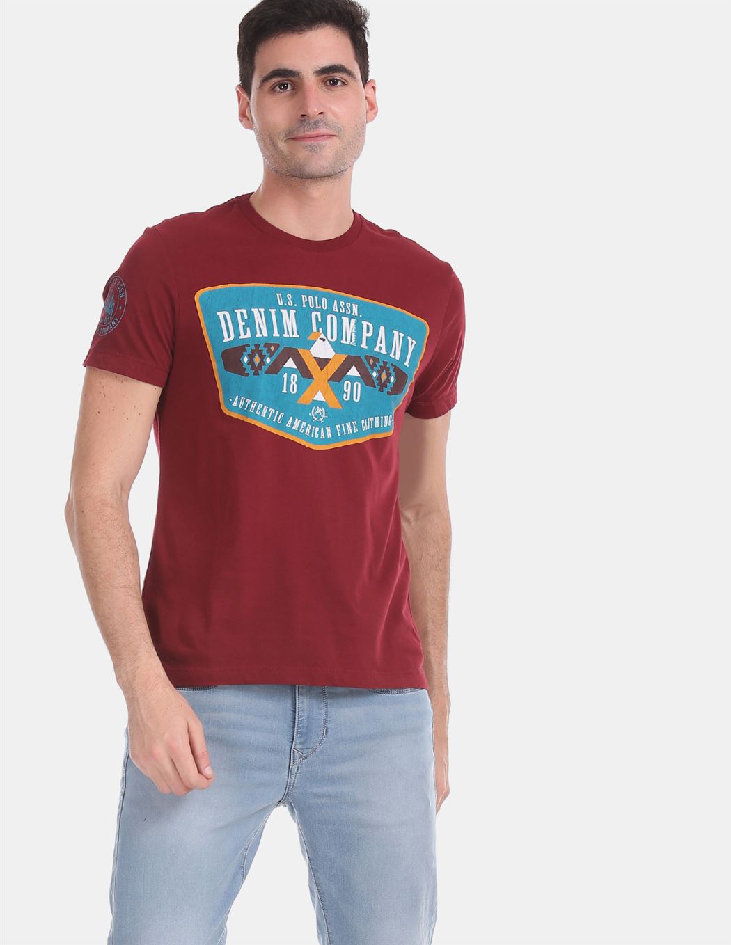 Us polo outlet maroon t shirt